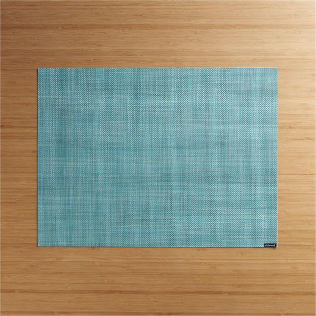 Chilewich ® Mini Basketweave Turquoise Vinyl Placemat