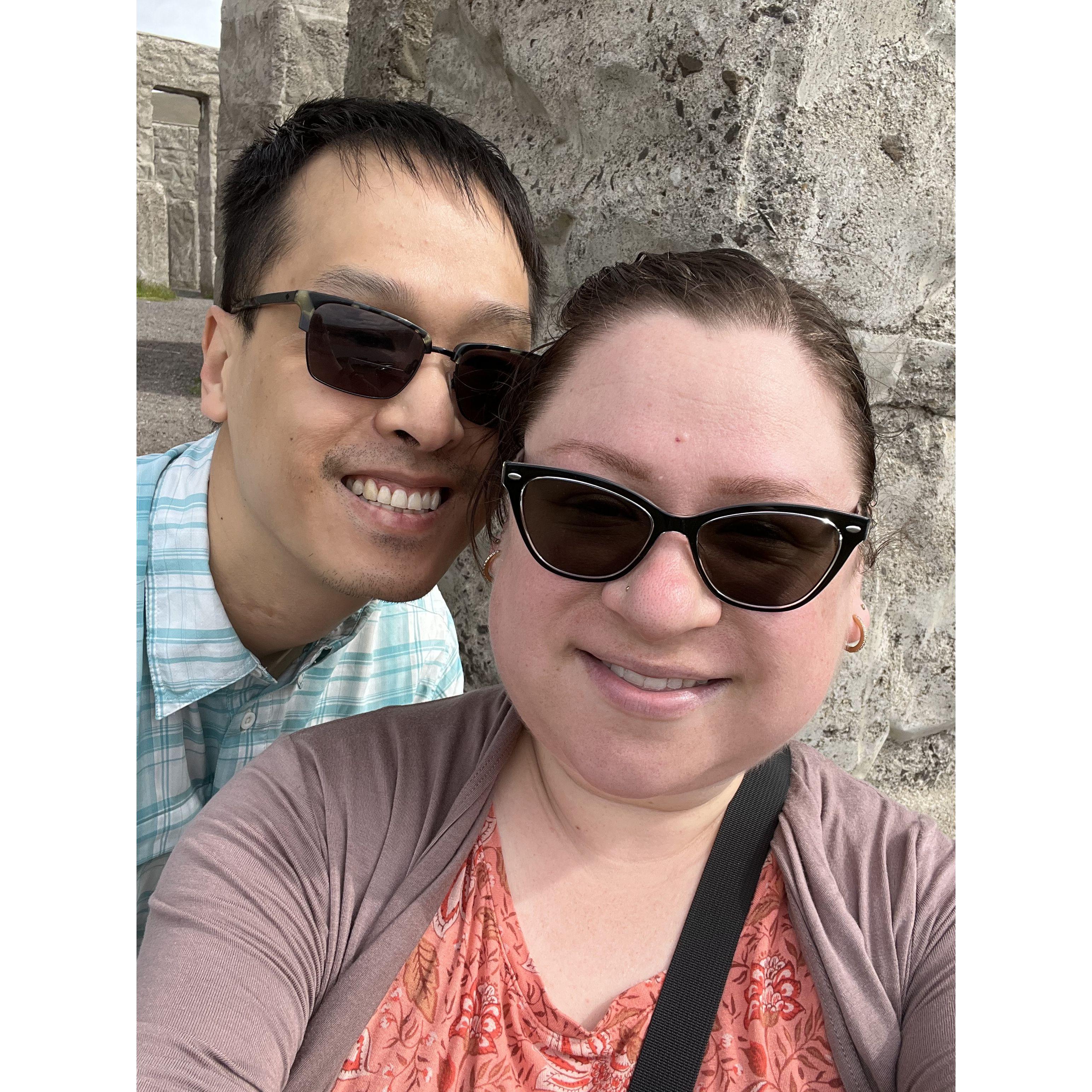 Maryhill Stonehenge Memorial after getting our engagement photos taken - April 2024