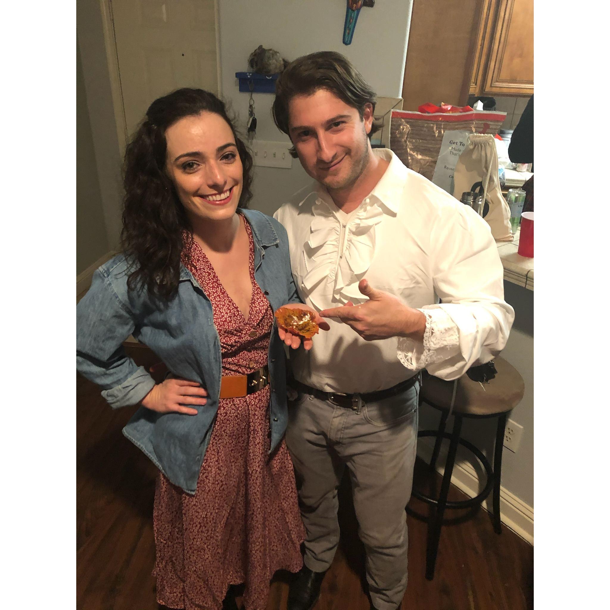 Our Seinfeld costume, as Jerry and Elaine :)