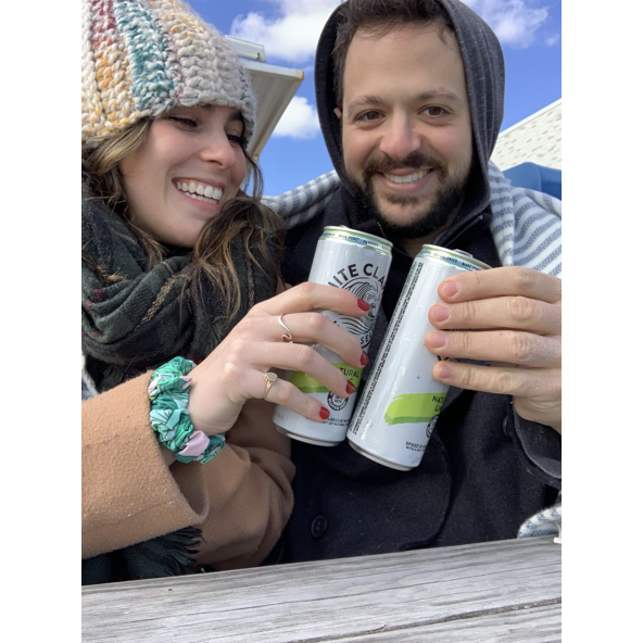 We had a Valetine's Day picnic in Asbury Park boardwalk.  A woman stopped her walk & asked us if she could snap a photo of us because she loved that we were out together. this is the photo she took!