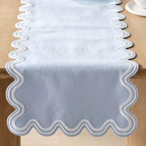 Madeline Embroidered Table Runner (Hydrangea)