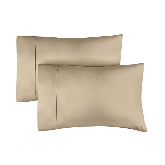 400 Thread Count 100% Cotton Pillowcase Set of 2 - Soft Sateen Pillow Covers