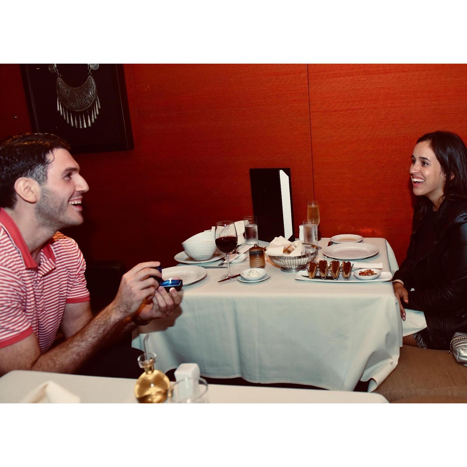 The proposal action shot.