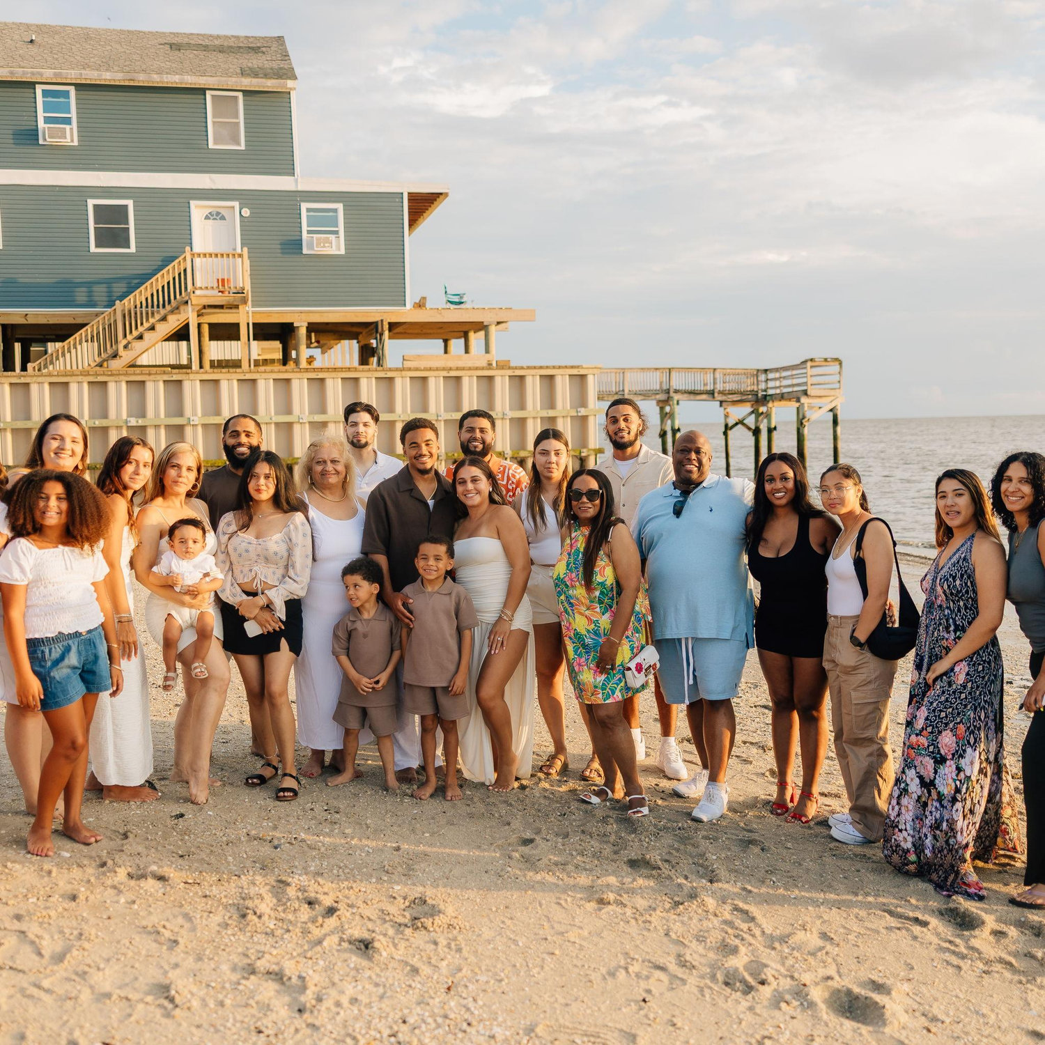 Surprise proposal with all of our friends and family.