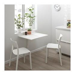 NORBERG				Wall-mounted drop-leaf table, white