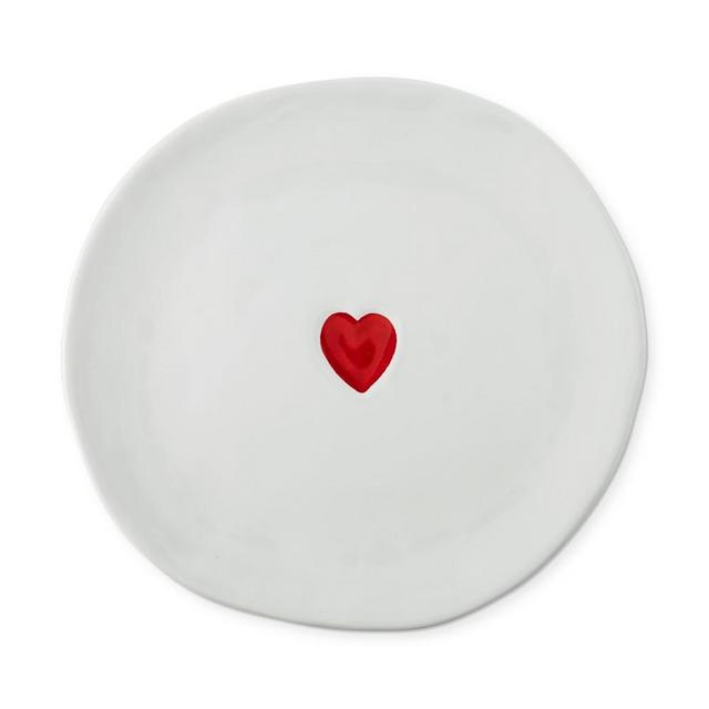 Valentine's Day Red Hearts Dinner Plate, Set of 4