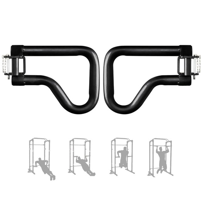 Yes4All 500 LBS Capacity - Dip Bars for 2x2 with 1" Hole Power Cage, Squat Rack Attachments - Multi-Grip Handles Dip Attachment for Dips, Pull Up, Push-up