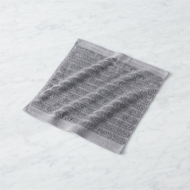 channel grey cotton washcloth