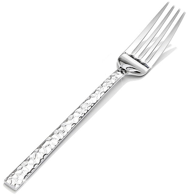 KINGSTONE 12 Piece Hammered Dinner Forks Set, 18/10 Stainless Steel Forks, Food Grade Silverware Forks for Home, Kitchen, Weddings, Parties or Restaurant, Dishwasher Safe-8.05inches