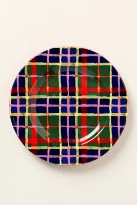 Tartan Stoneware Dessert Plate