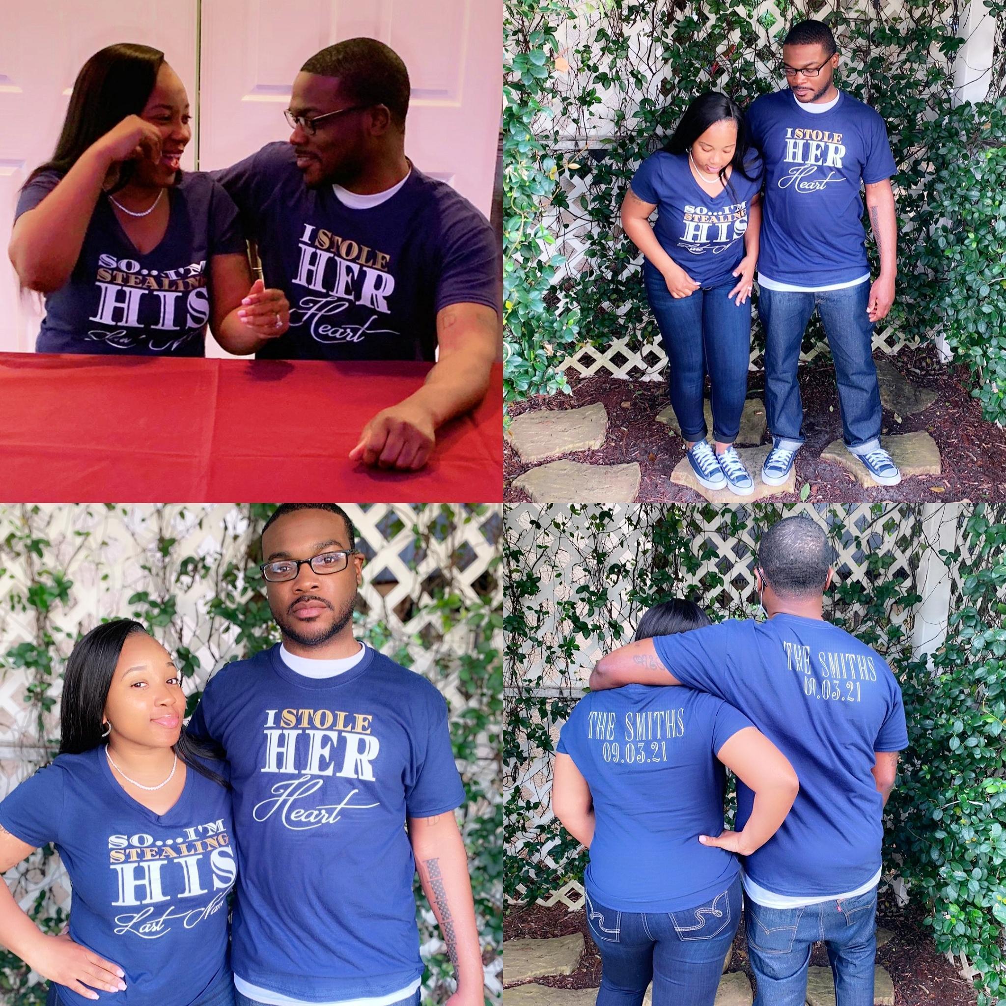 "He stole my heart.... So I'm stealing his last name" 💕