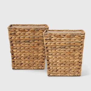 Light Weave Wastebasket Natural - Threshold™ 2pk