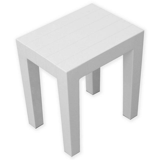 Indestructible Bathroom Stool in White