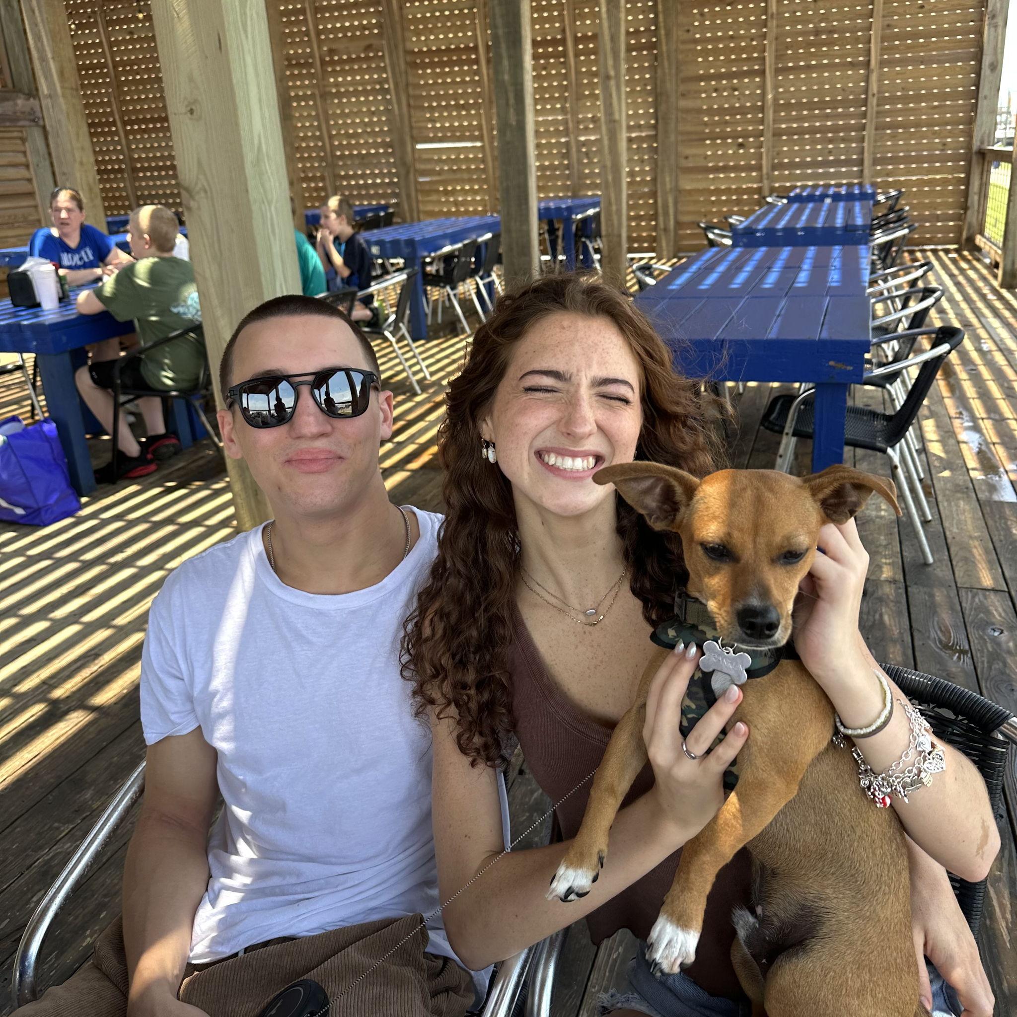 Frankies first time in Galveston!