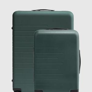 Carry-On & Large Check-In Suitcase Bundle in Dark Green