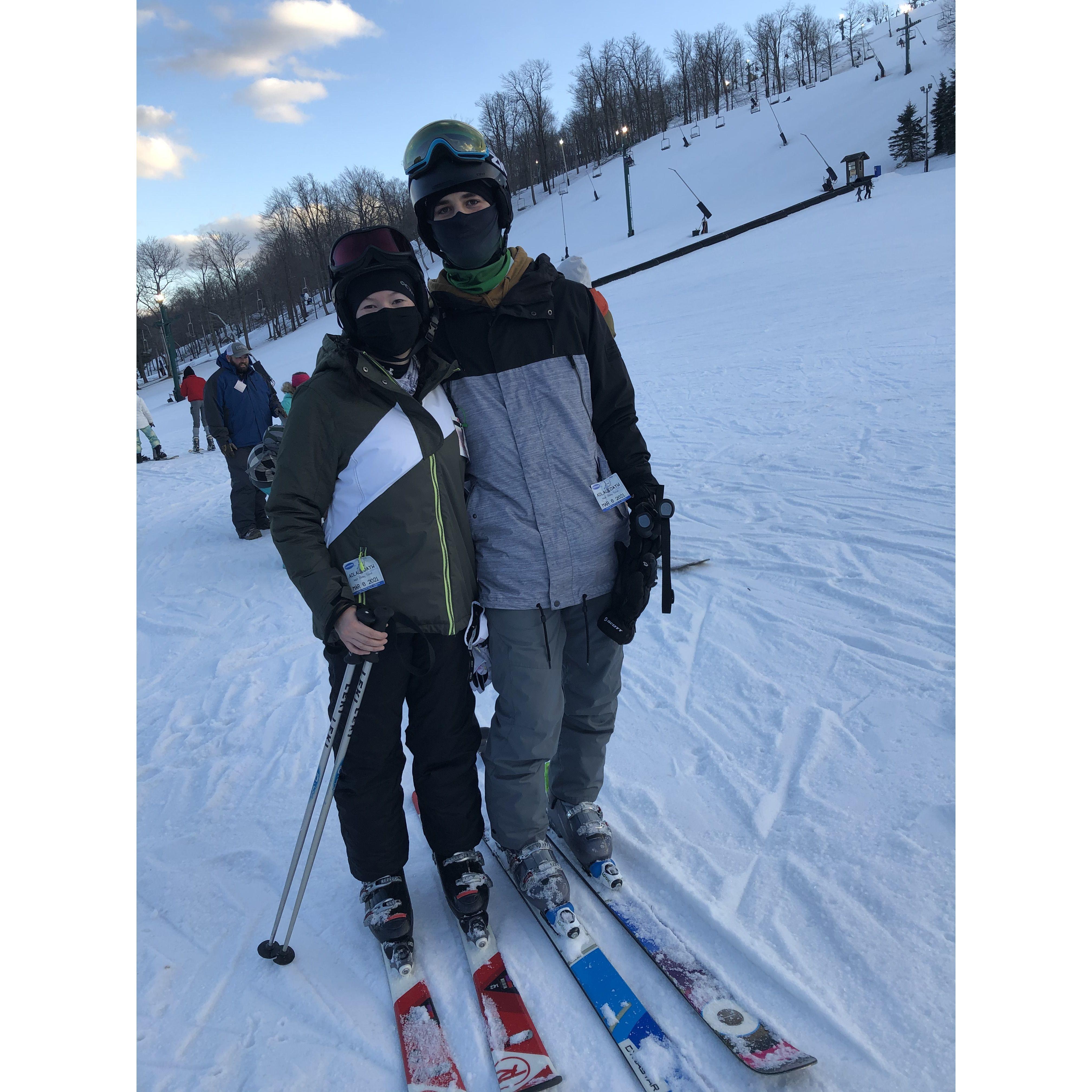 The first time Jeremy took Nicole out skiing! The Hunters are a big ski family, so it was only a matter of time before Nicole started learning