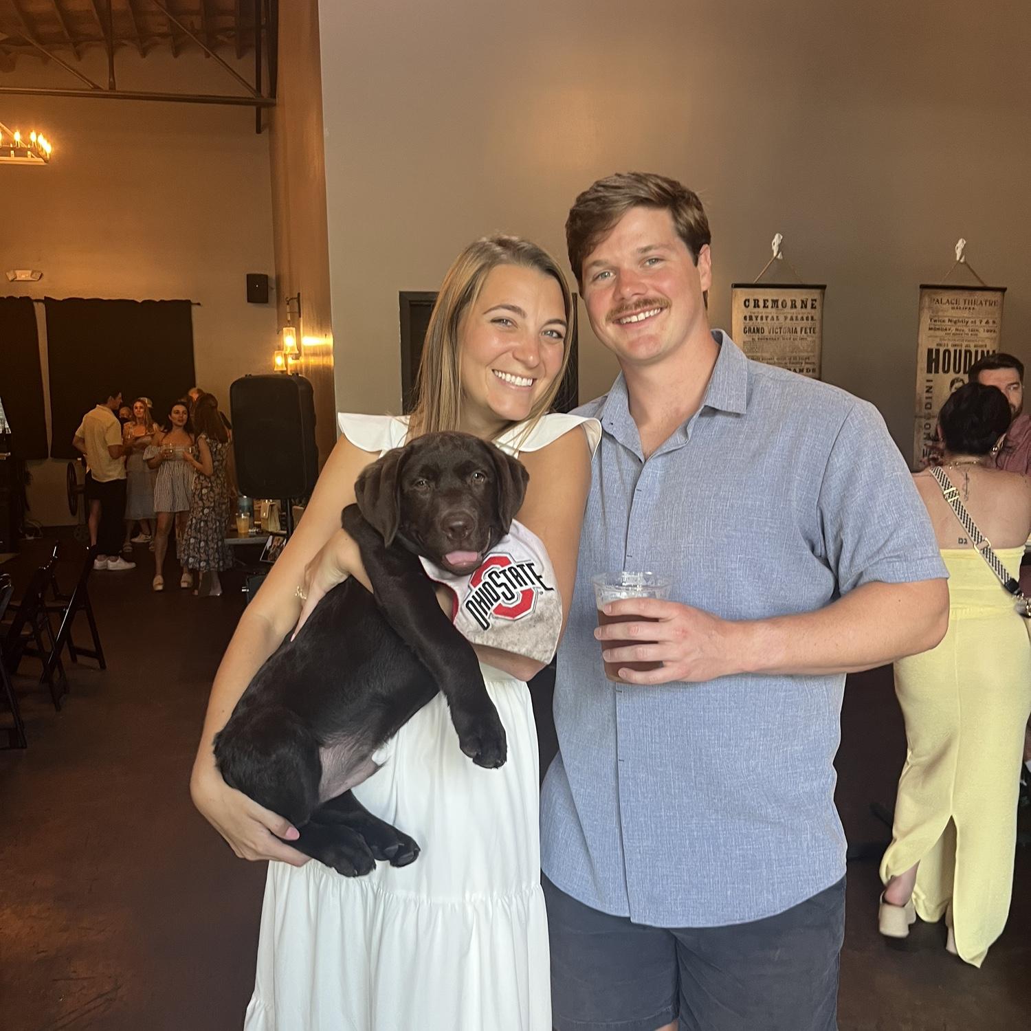 Our engagement party where Lenny is the real star!