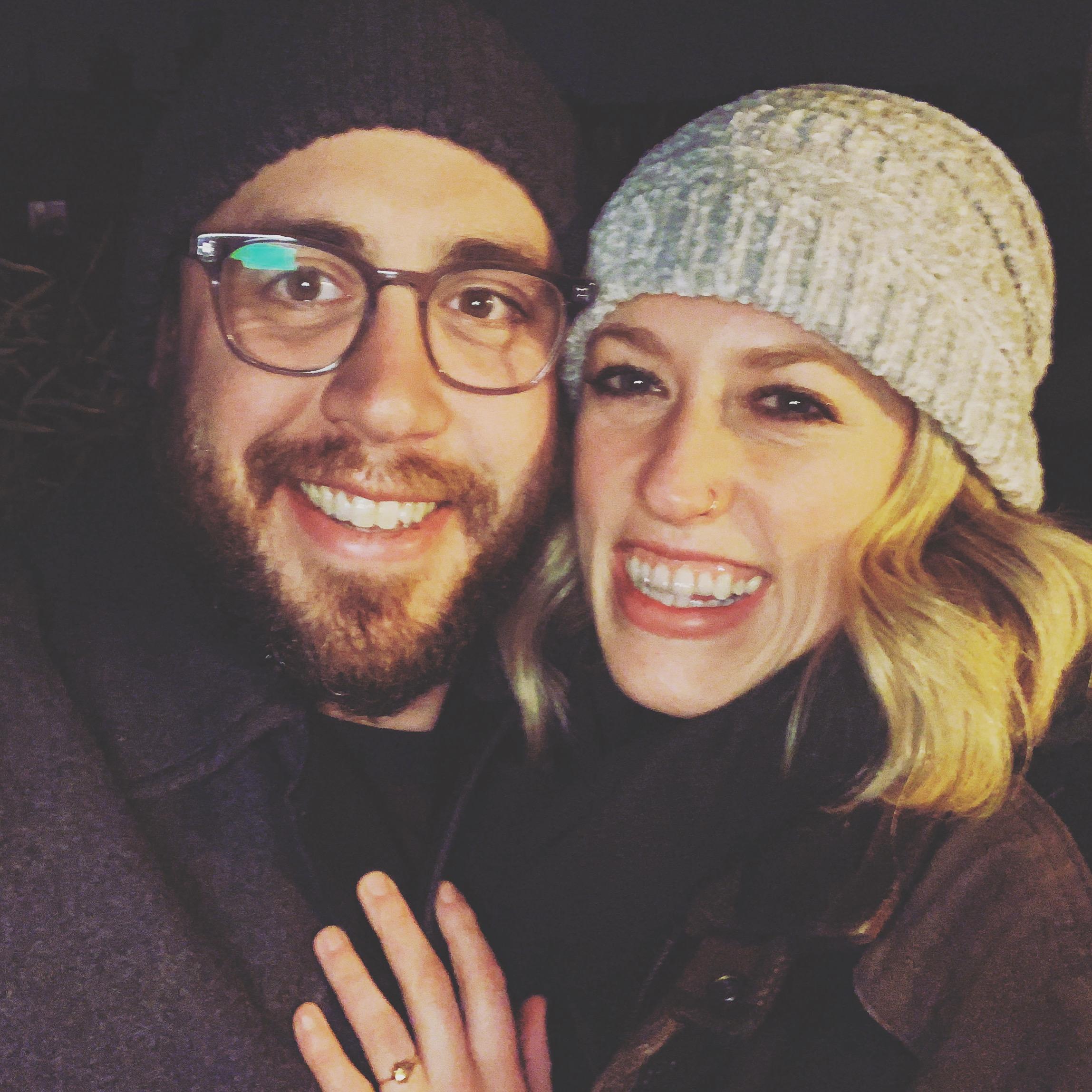 Moments after getting engaged on New Year's Eve 2019 in Paris.
