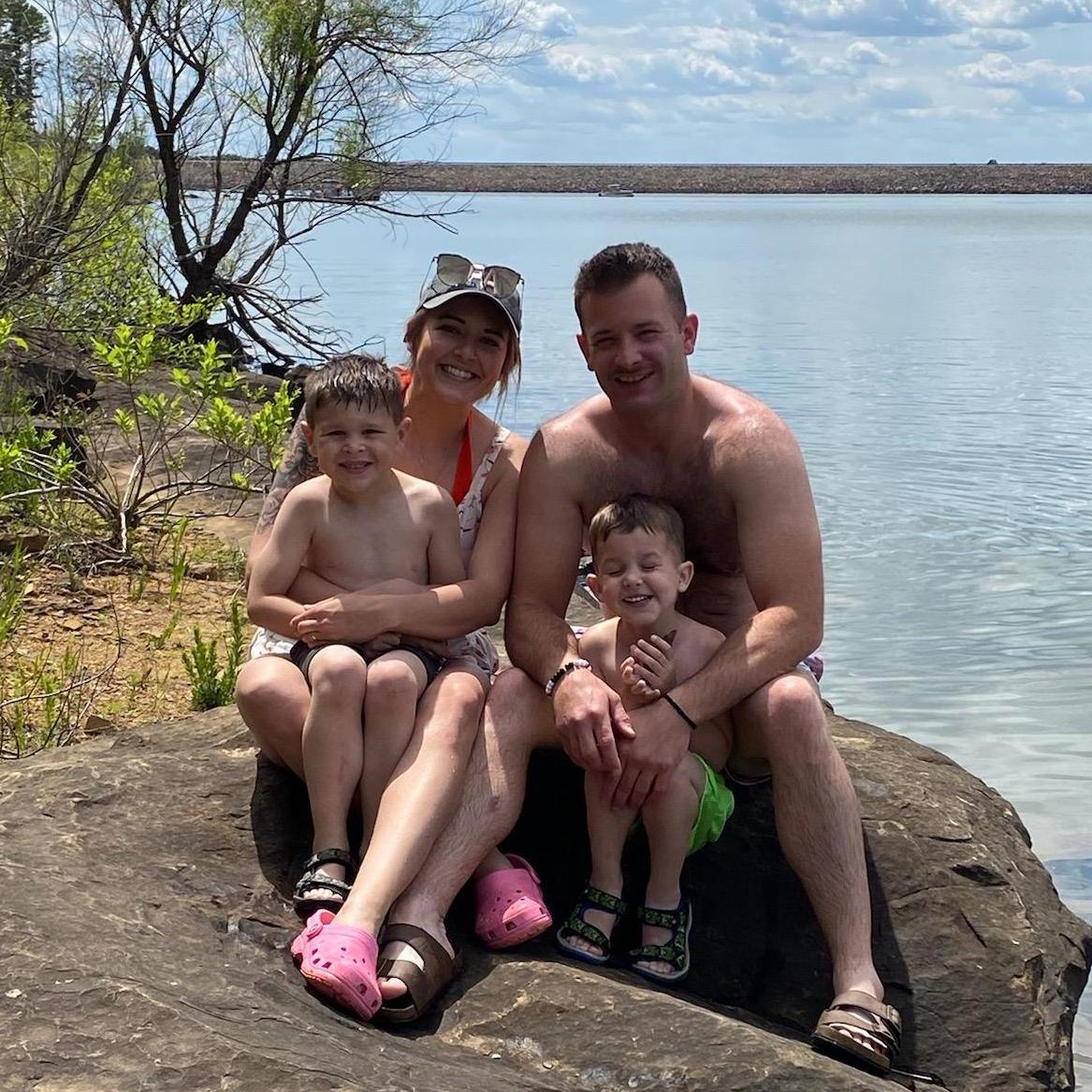 Our first family picture & my first time meeting his  beautiful boys!