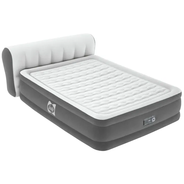 Sealy Tritech Queen Air Mattress with 31" Headboard and Built-In AC Pump, 18" Airbed with Carry Bag