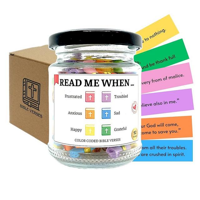 Bible Verse Jar, Read Me When Bible Verses Jar, Christian Gifts For Men, Bible Accessories, Prayer Jar, Hope Jar, Bible Stuff, Scripture Gifts, Christian Gifts for Women, Christian Gifts for Father