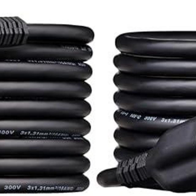 Amazon Basics Extension Cord, 15 ft, 3 Prong Outlet Extender, Indoor Extension Cord, 13 Amps, 125V, Pack of 2, Black