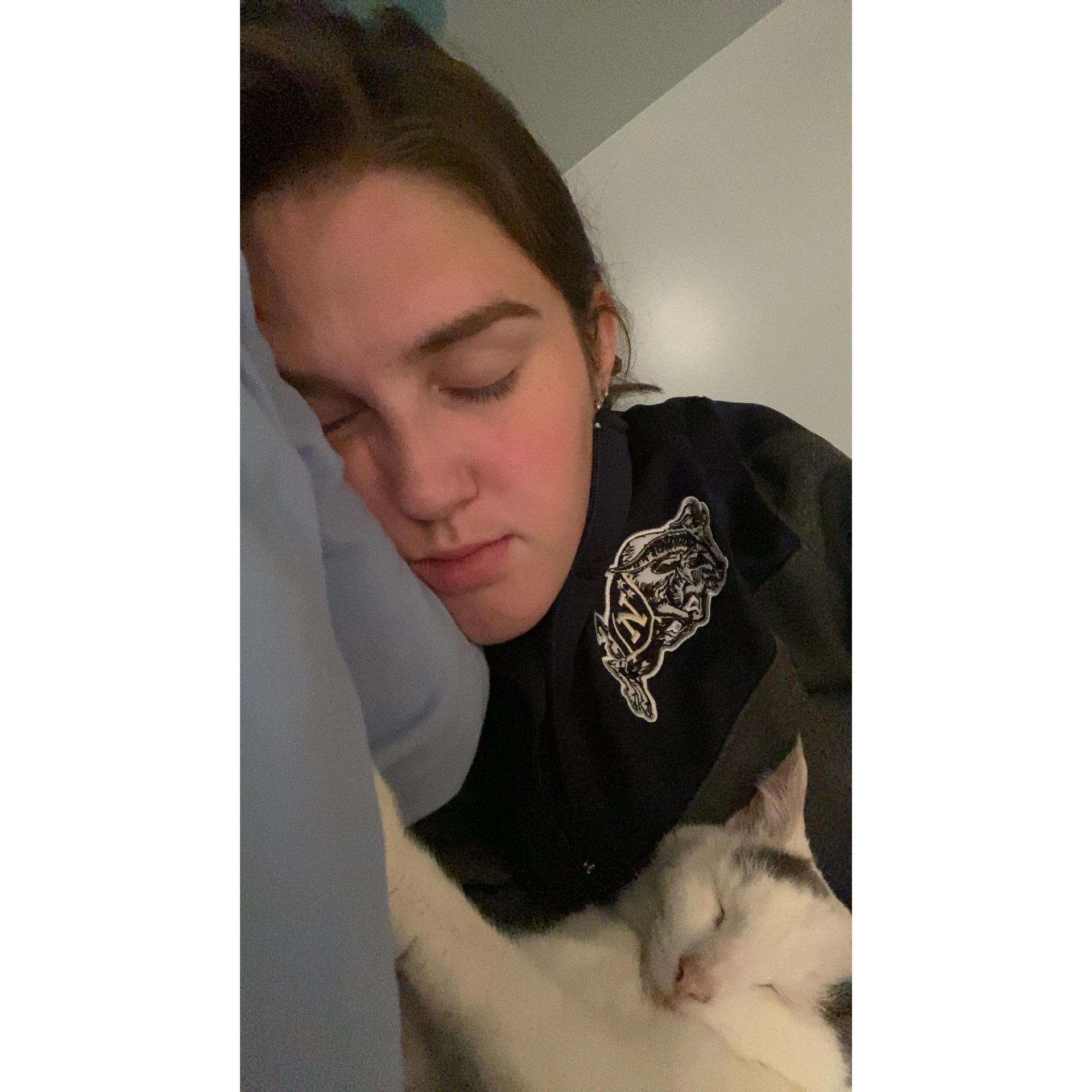 She fell asleep while on facetime