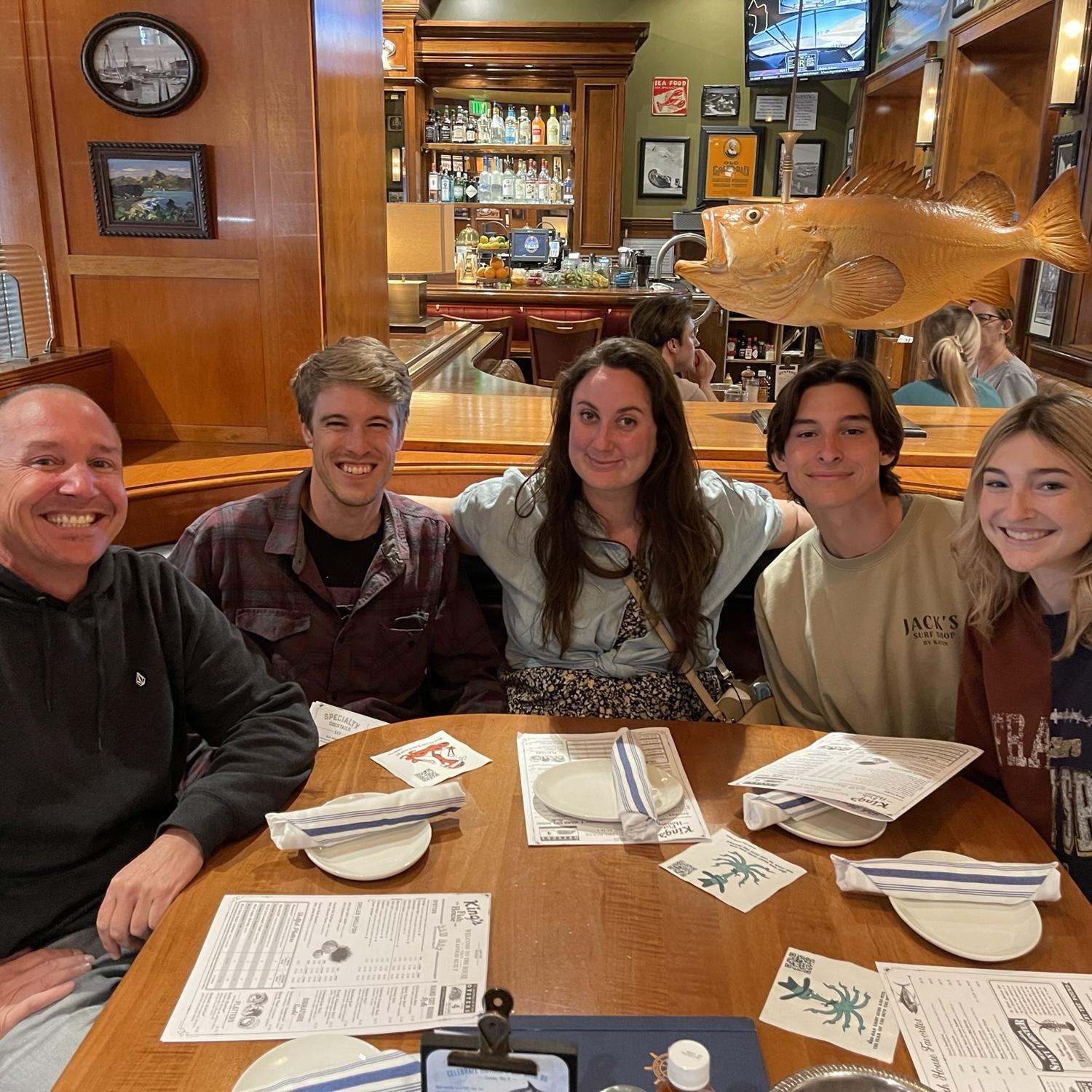 A fun sushi outing with Tyler (brides brother), Jack (brides nephew), and Macy (brides niece). Taken near Huntington Beach, California.