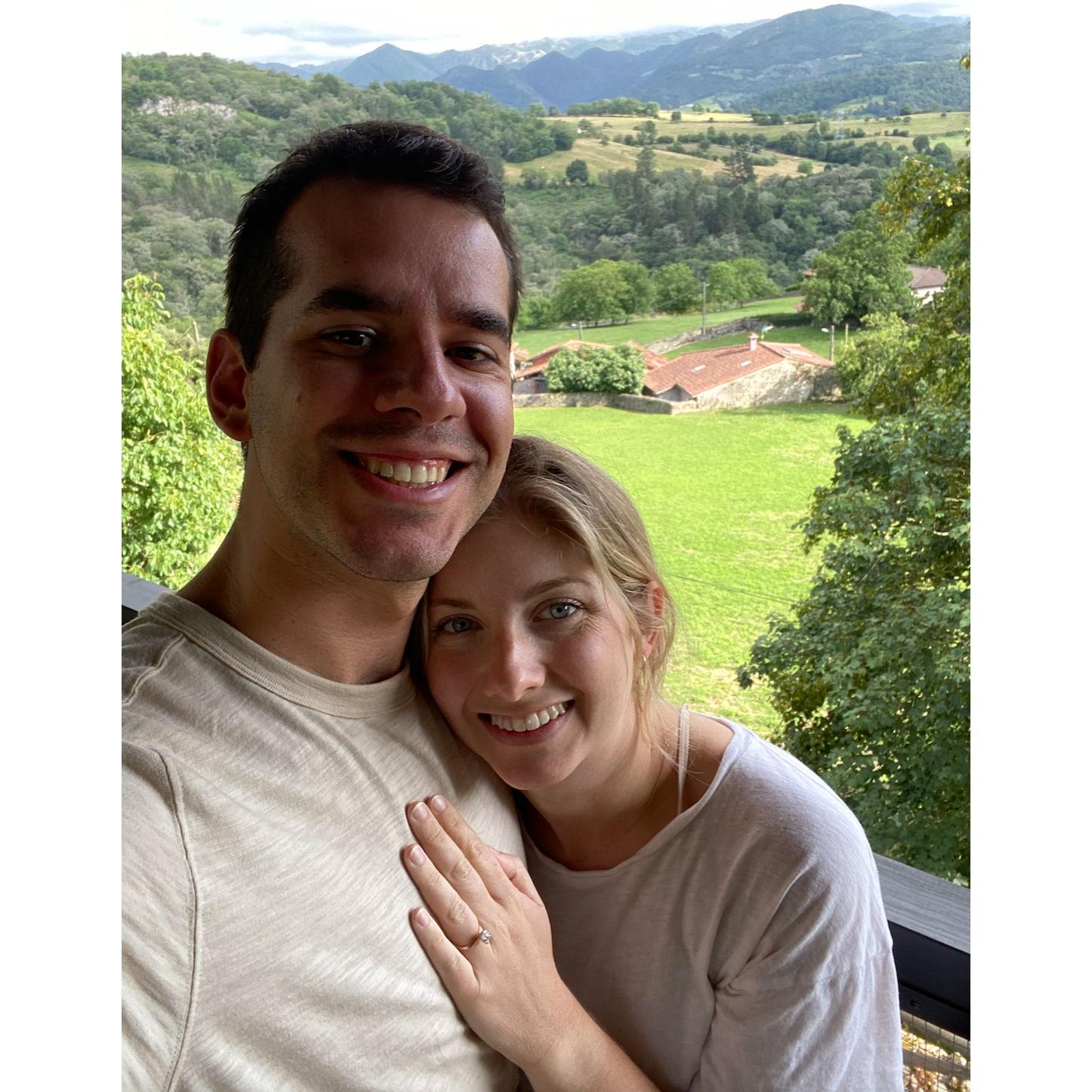 Engaged in Asturias, Spain