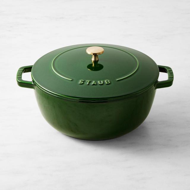 Staub Enameled Cast Iron Essential French Oven, 5-Qt., Basil with Brass Knob