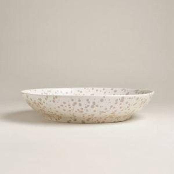 Splatter Low Serving Bowl (Dune) | Year & Day