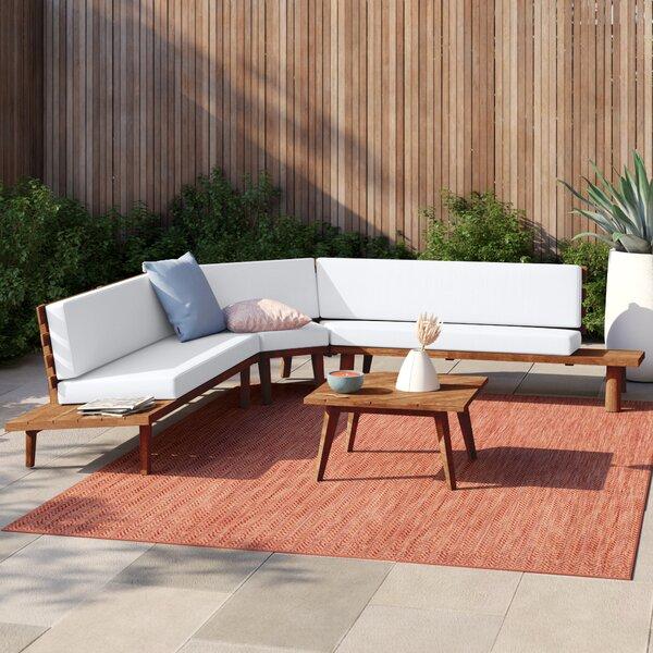 Calloway 4 Piece Sectional Seating Group with Cushions