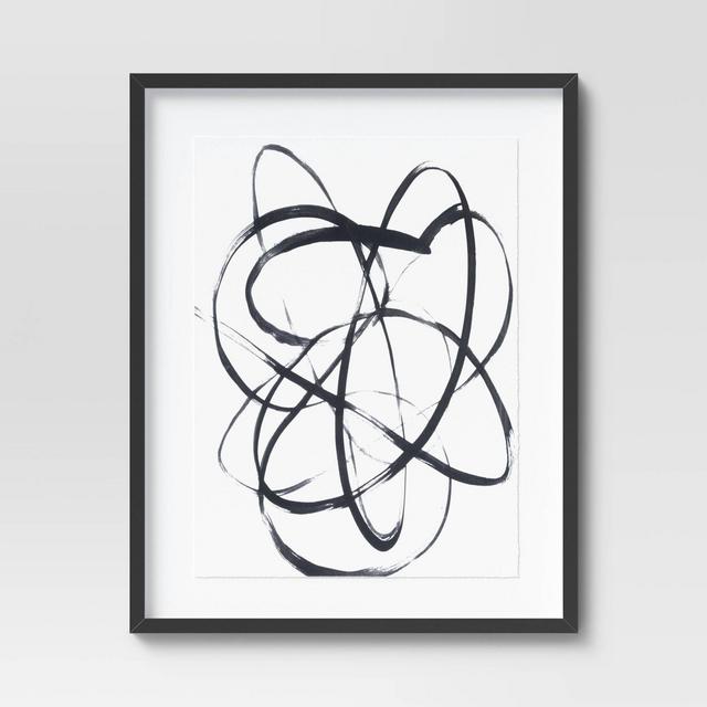24" x 30" Skate Away II Black Framed Under Glass with Deckled Edge - Project 62™