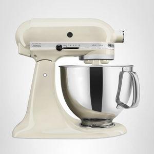 KitchenAid Artisan Series 5 Quart Tilt Head Stand Mixer with Pouring Shield KSM150PS, Almond Cream