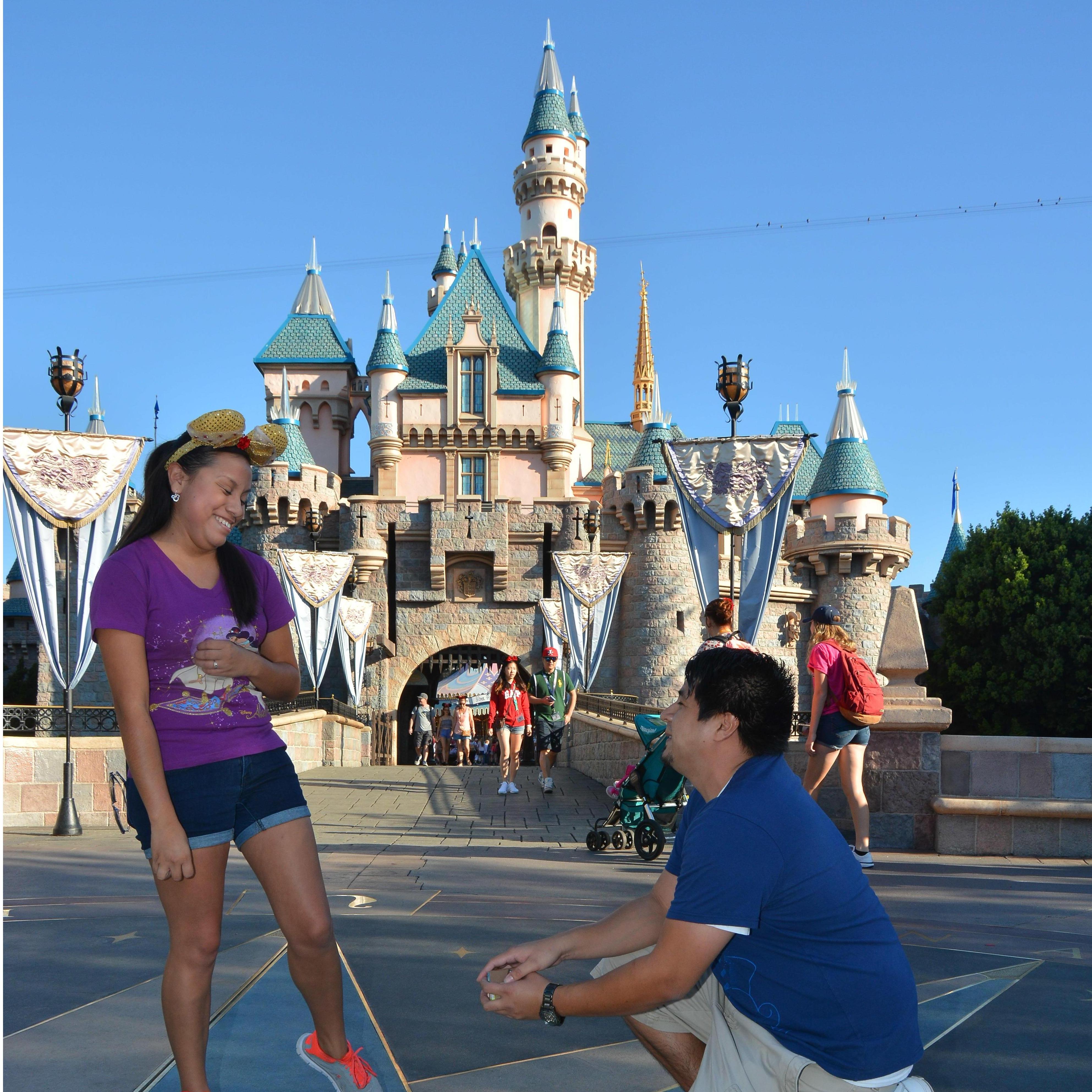 After 8 years the time came and Ivan proposed, he even did my dream proposal in front of the Disneyland castle. #DisneylandProposal2017