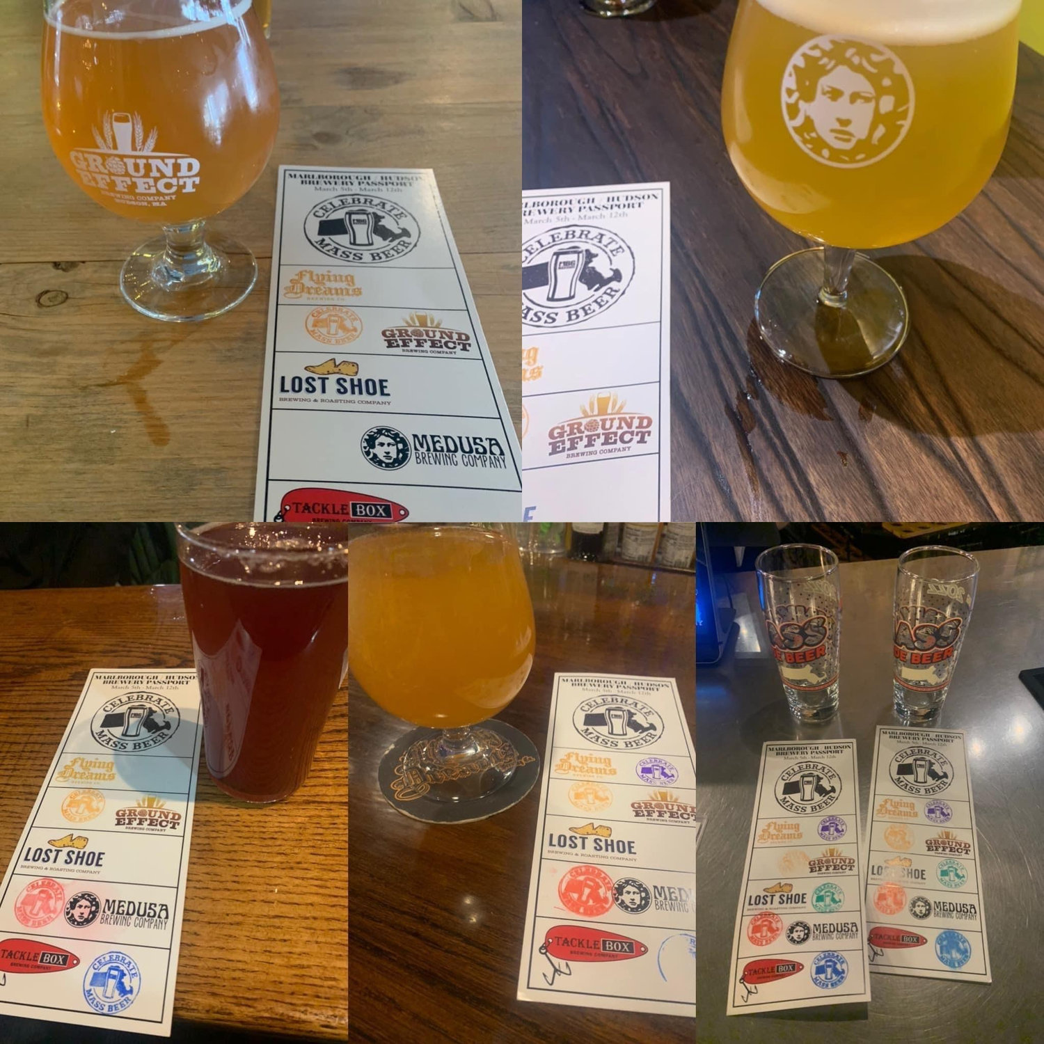 Our completed beer passport for our first Mass Beer Week. We celebrate with our first kiss!