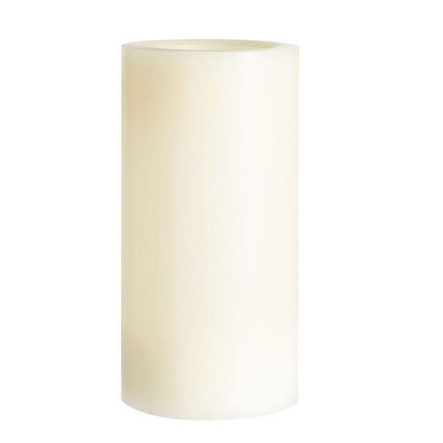 Standard Flameless Wax Candle, Ivory - 4 x 8