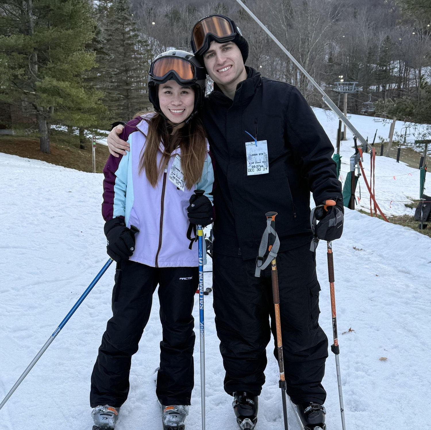 Angel hits the slopes for the very first time!