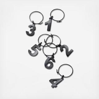 Warren Numbered Wine Charm, Set of 6