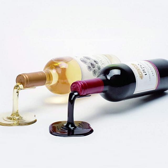 Beyond123 IS039RW Spilled Wine Bottle Holder, Red and White