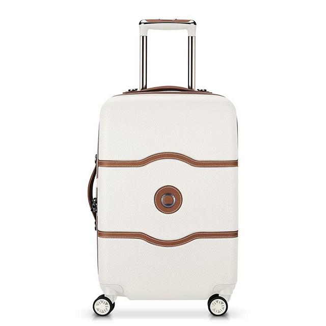 DELSEY Paris Chatelet Hardside Luggage with Spinner Wheels, Champagne White, Carry-on 21 Inch, No Brake