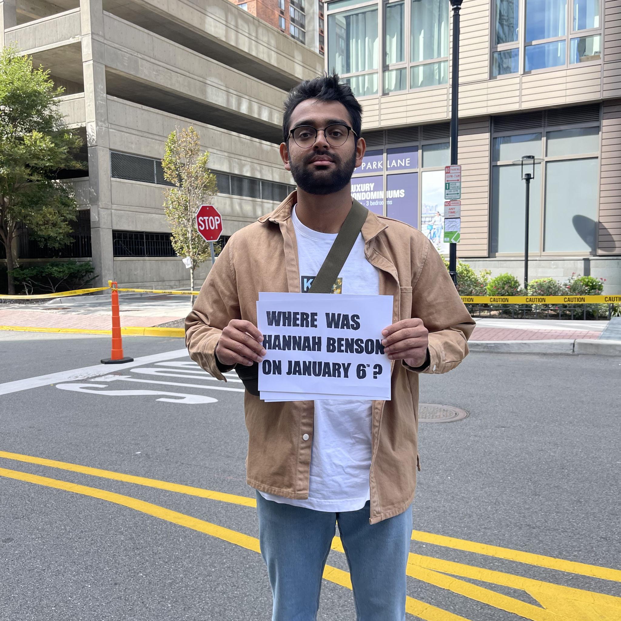 Miresh's first time attending one of my races (he got a lot of attention with this sign) - October 2022