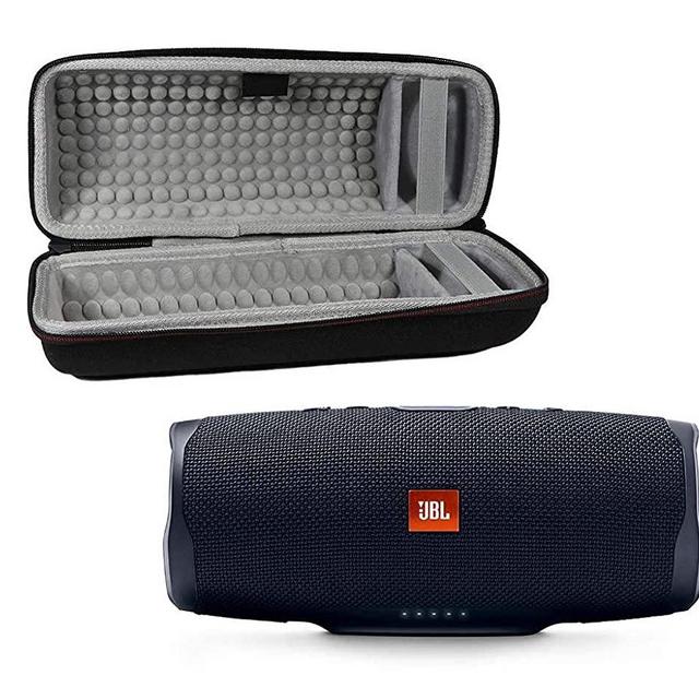 JBL Charge 4 Waterproof Wireless Bluetooth Speaker Bundle with Portable Hard Case - Black
