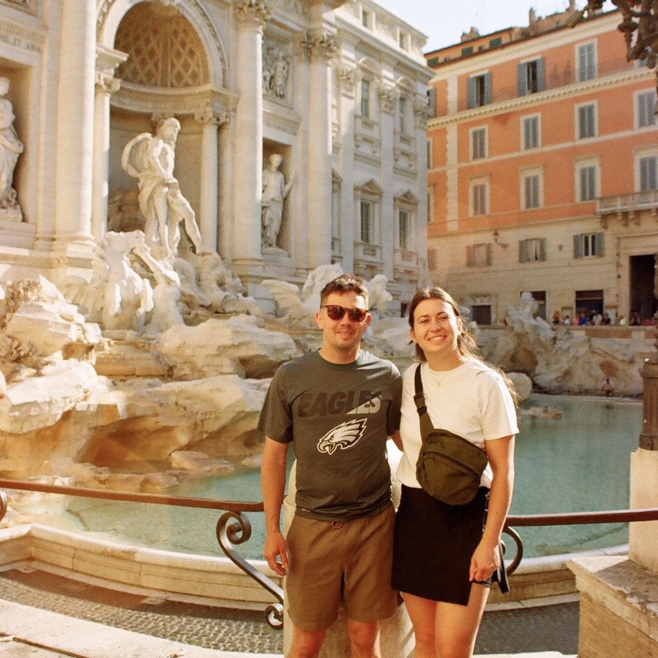 Our first trip to Rome! This picture was taken just a few days before TJ proposed.