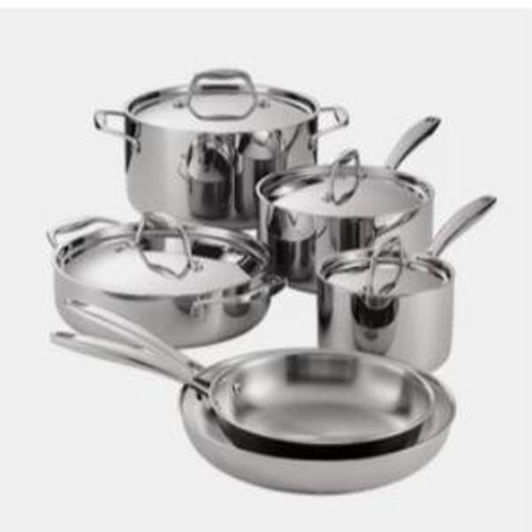 Signature Tri-Ply Clad Stainless Steel Cookware Set of 10