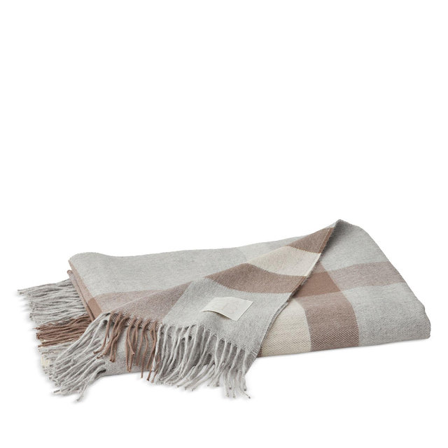 Boll & Branch Alpaca Plaid Throw Blanket, 50 x 70