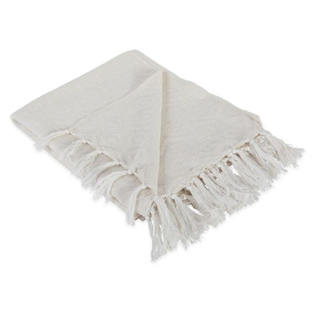 Hexagon Throw Blanket in White