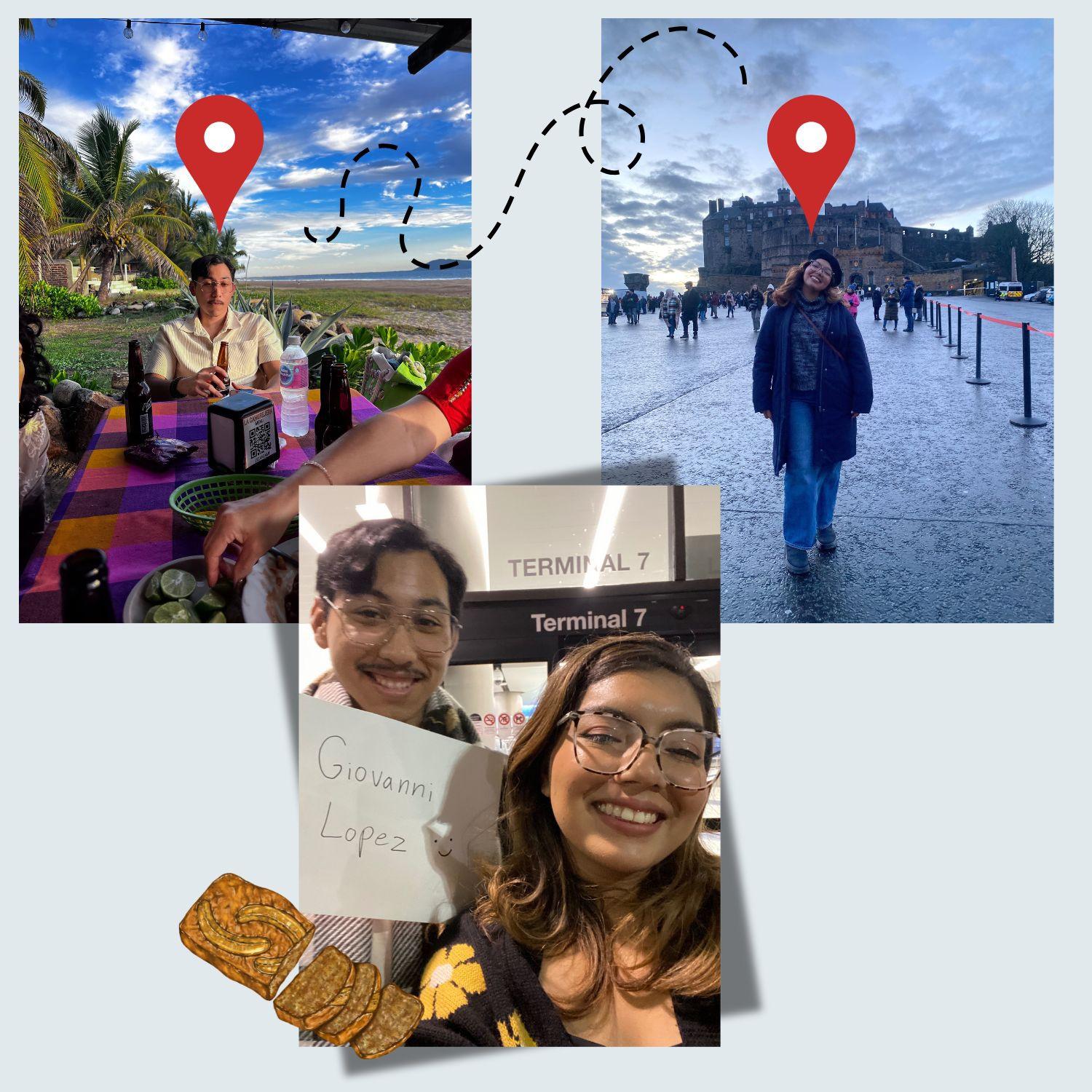When we had finally made it official, Gio went to Mexico and Lily went to Europe. After almost 3 weeks of separation, Lily decided to surprise Gio at the airport with a homemade banana bread.