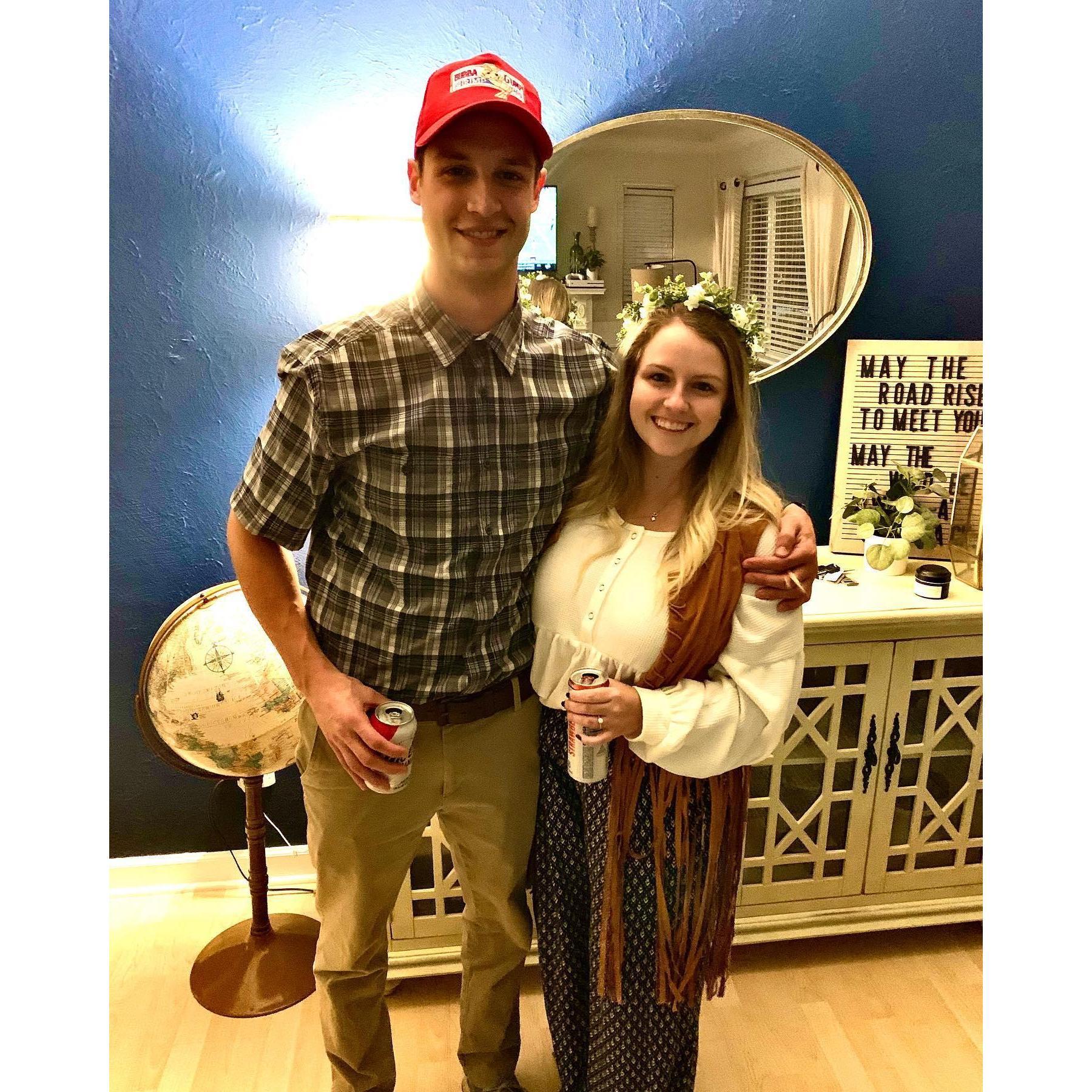 Halloween 2020 as Forrest and Jenny