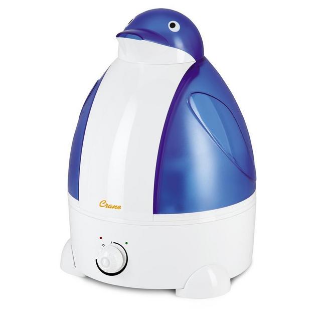 Crane Adorables Ultrasonic Cool Mist Humidifier, Filter Free, 1 Gallon, 24 Hour Run Time, Whisper Quite, for Home Bedroom Baby Nursery and Office, Penguin